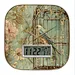 wooden wall clock with LCD display